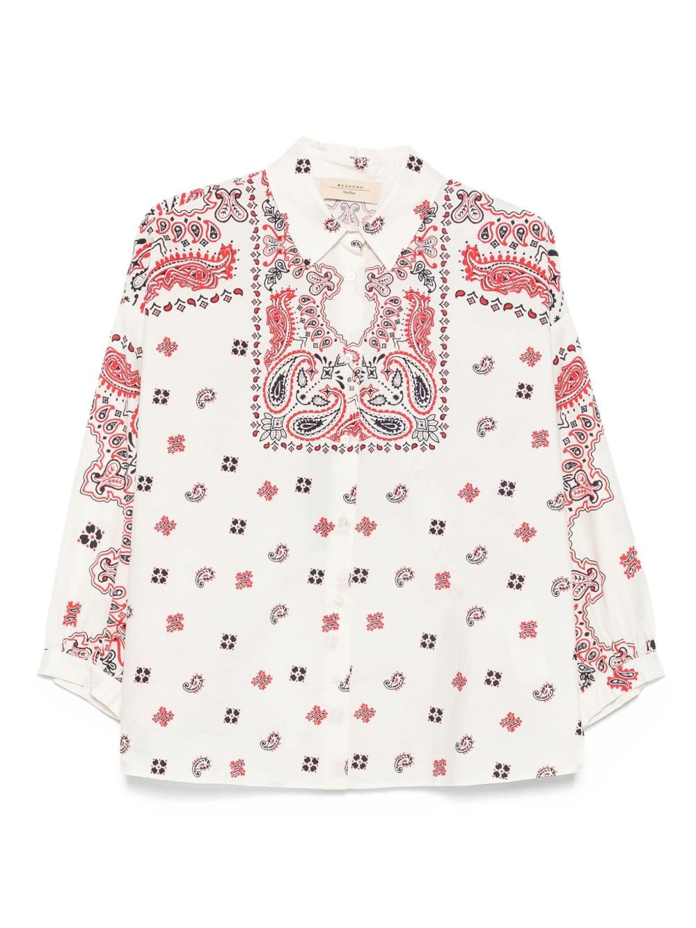paisley-print cotton shirt - 1
