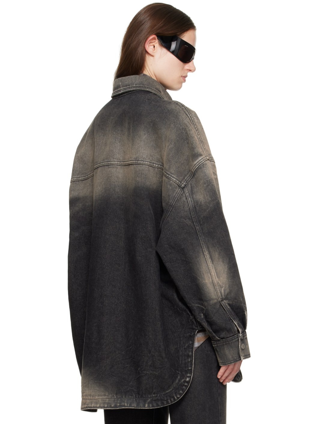 Gray Short Denim Jacket - 3