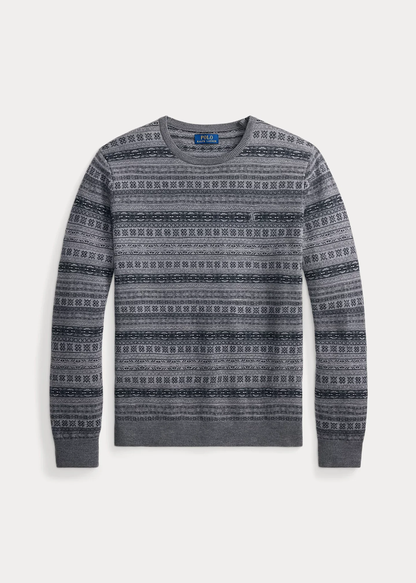 Fair Isle Washable Wool Sweater - 1