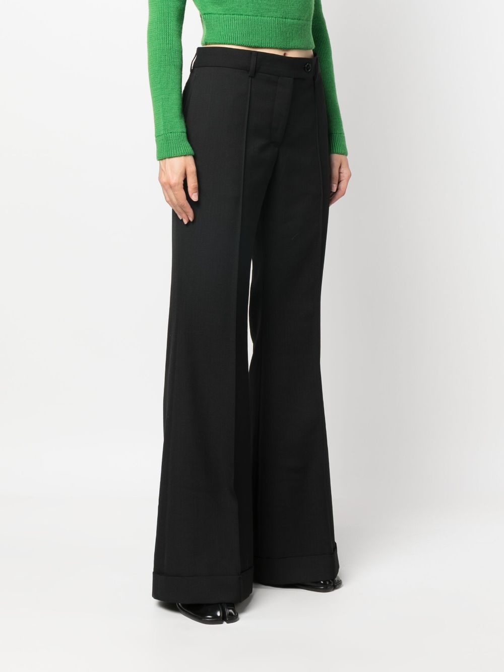 mid-rise flared trousers - 3