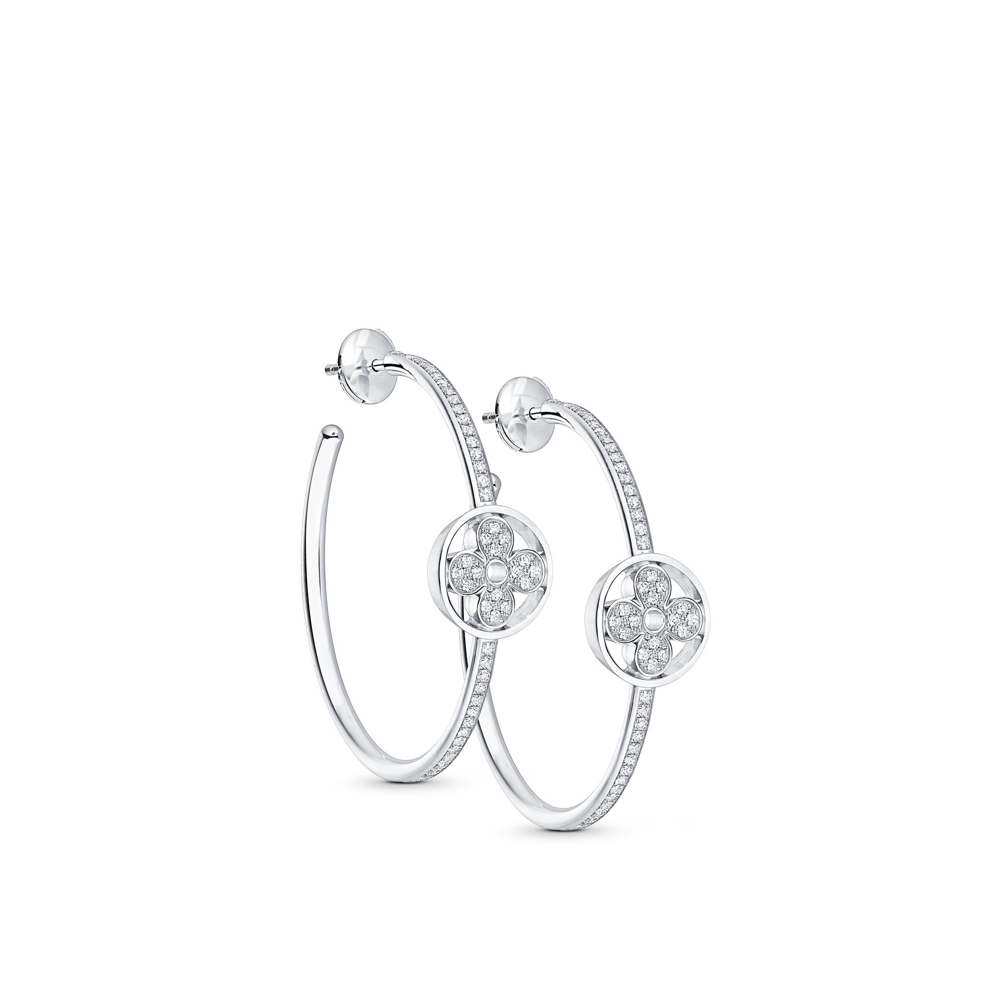 Idylle Blossom Hoops, White Gold And Diamonds - 1