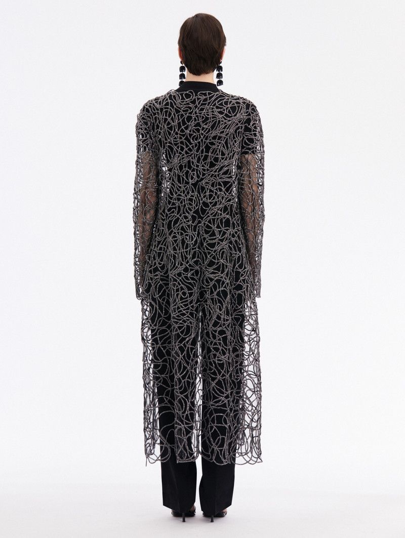 Oscar de la Renta CRYSTAL EMBROIDERED CORD COAT outlook
