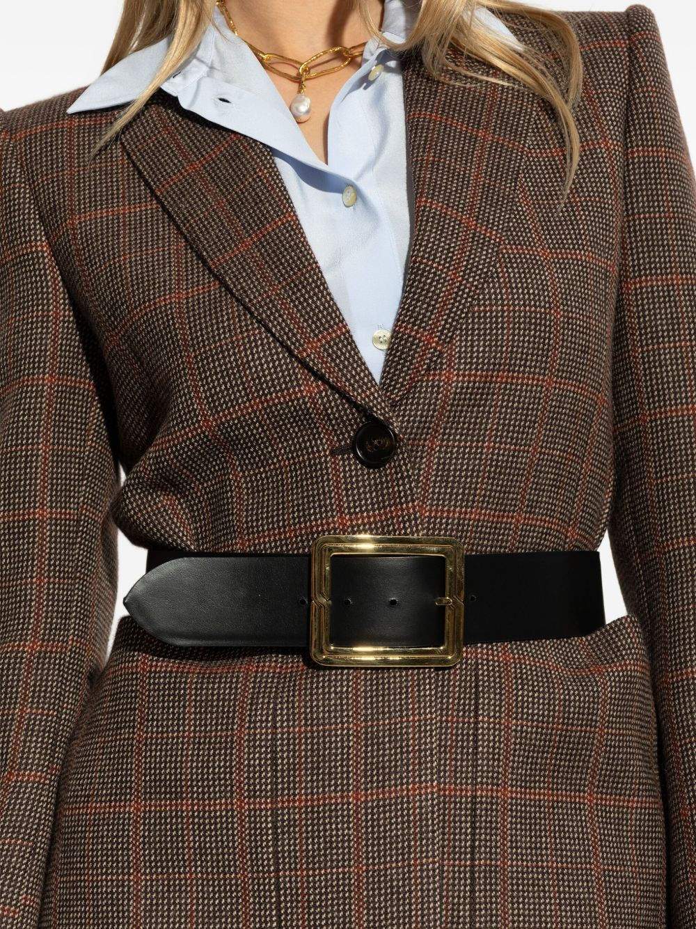 leather buckle belt - 4