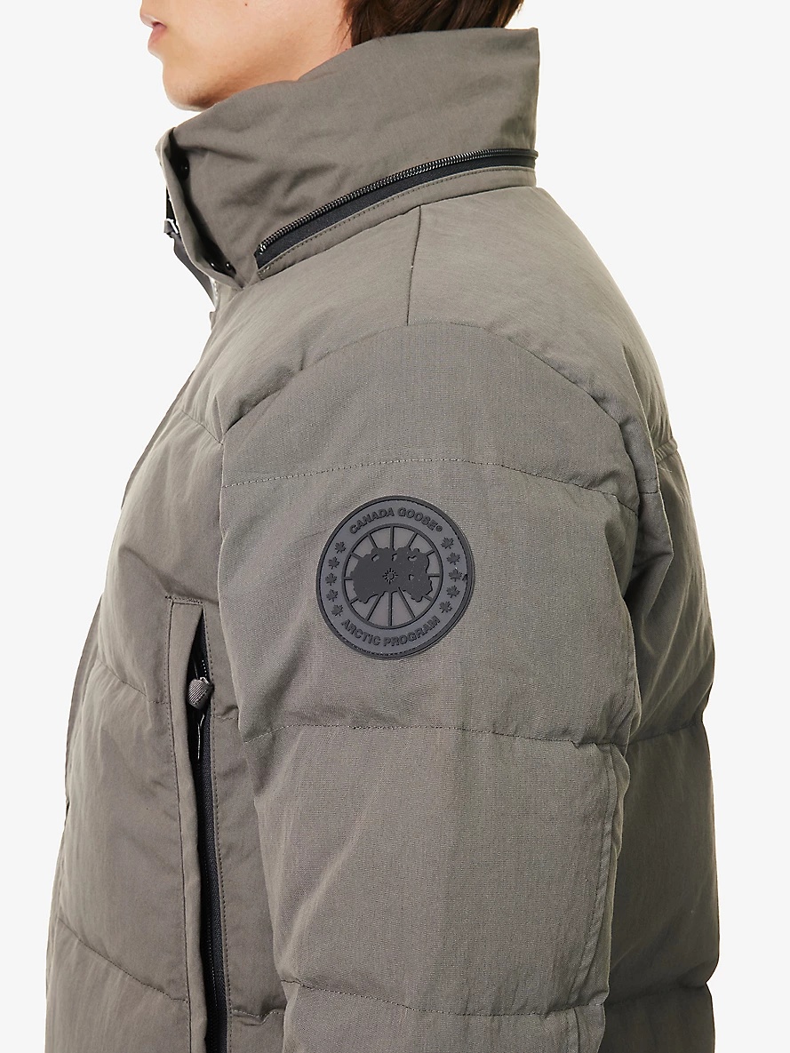 Wyndham brand-patch regular-fit cotton-blend jacket - 7