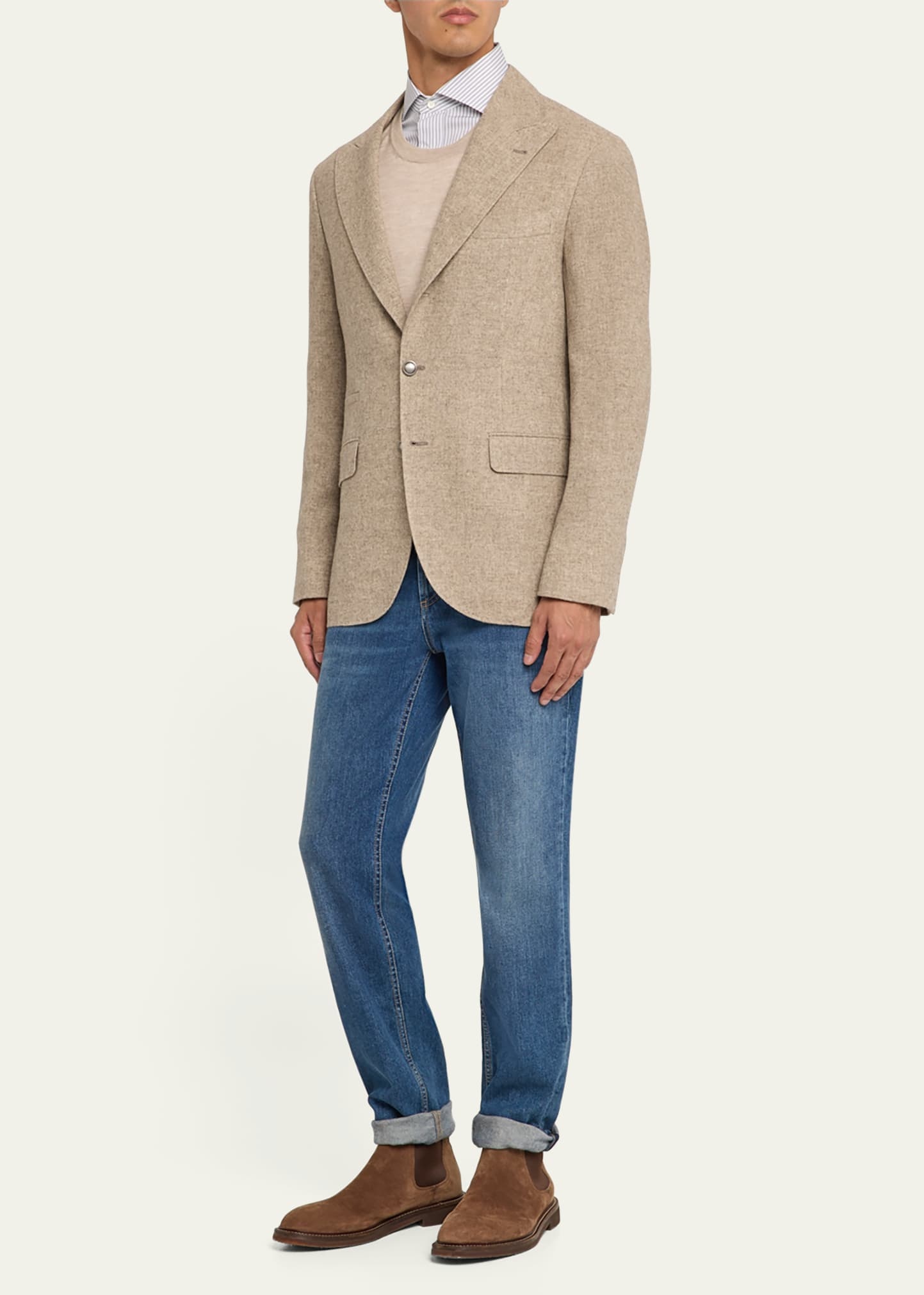 Men's Yak Wool Single-Breasted Sport Coat - 2