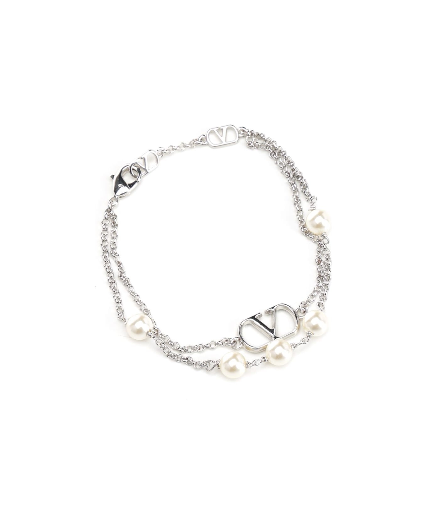 Vlogo Bracelet In Metal And Swarovski® Pearls - 2