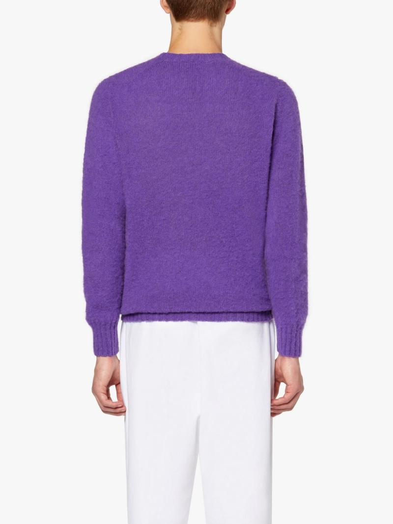 HUTCHINS PURPLE WOOL CREWNECK SWEATER 4