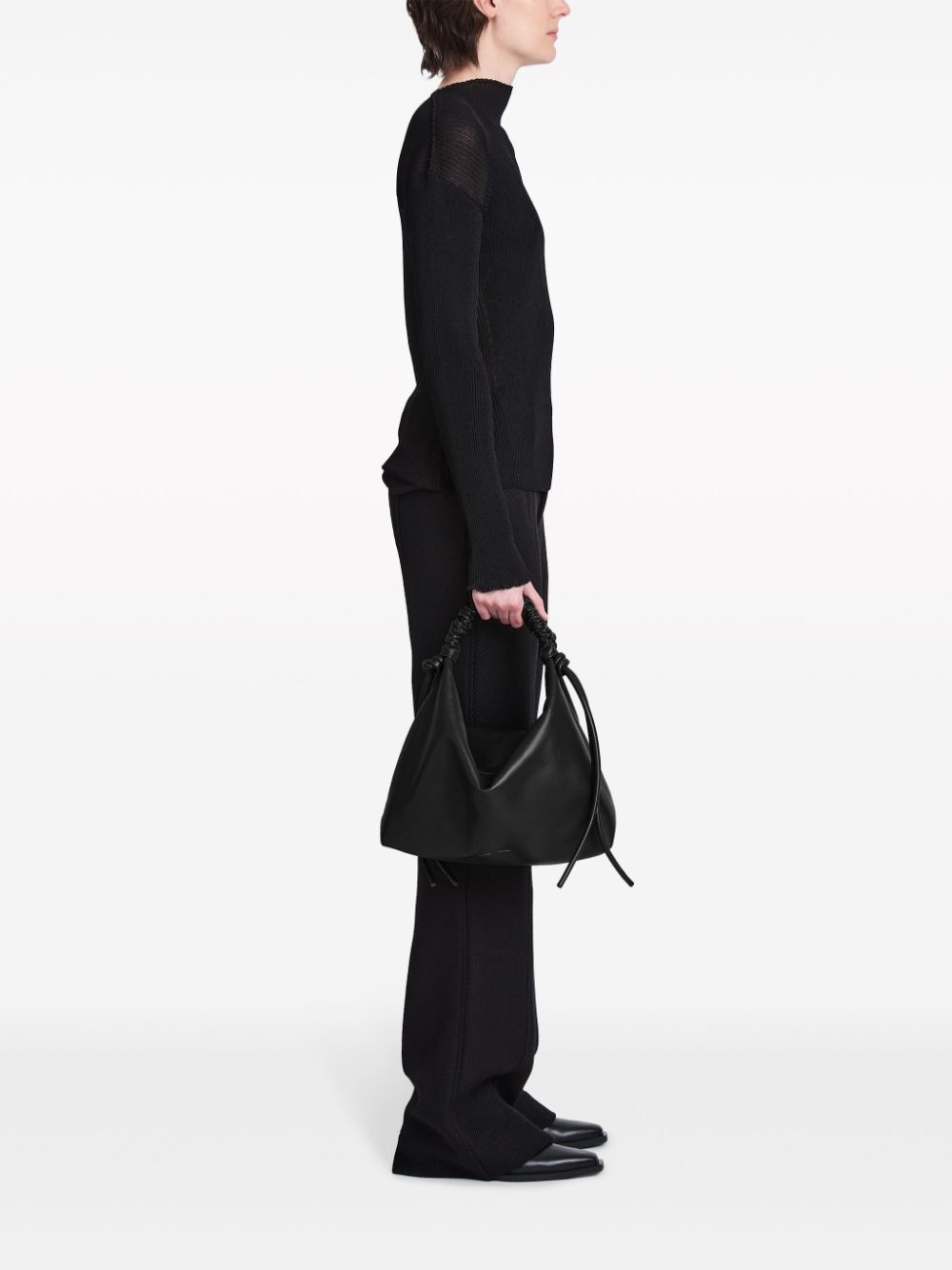 medium Drawstring leather shoulder bag - 2