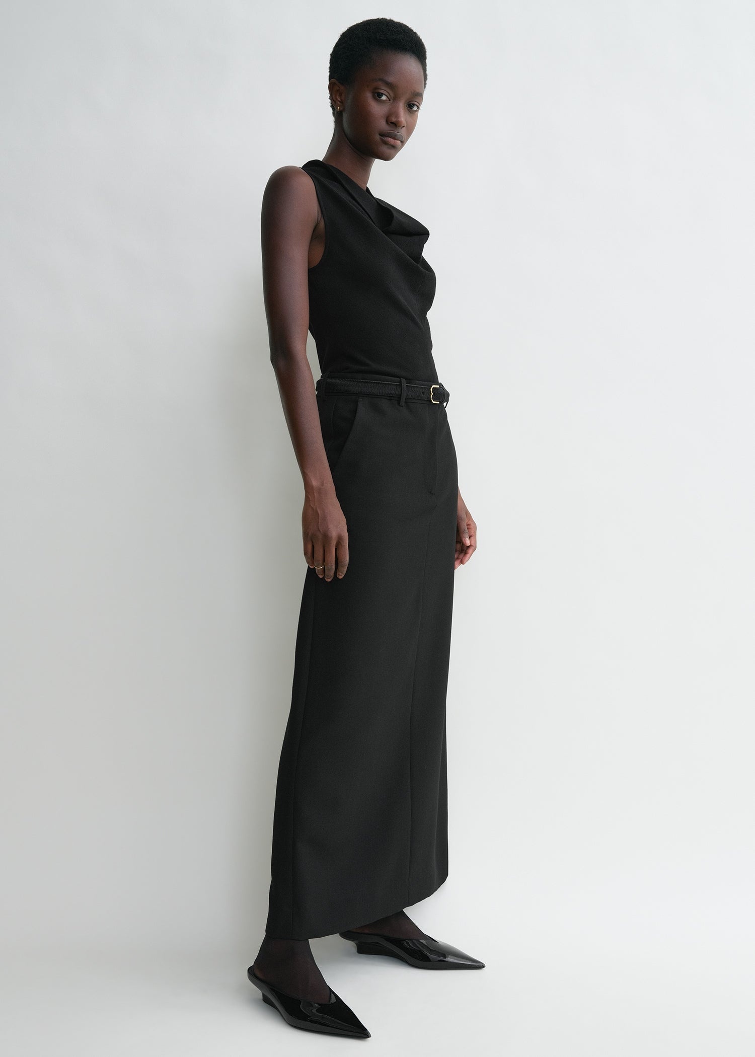 Cowl-neck top black - 5