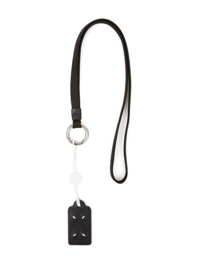 Maison Margiela logo-print leather keyring outlook