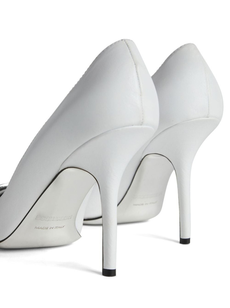 100mm logo-plaque leather pumps 5