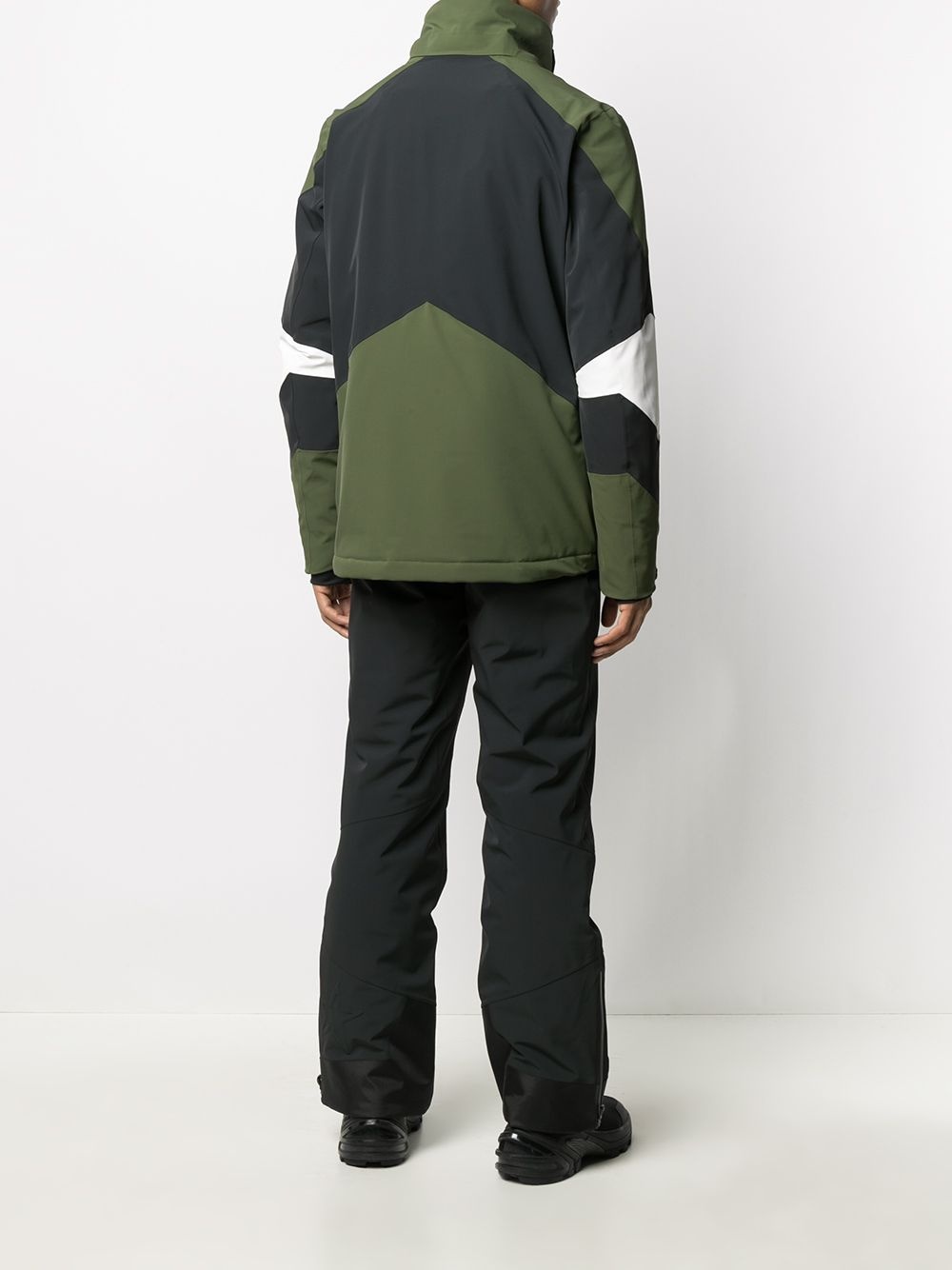 colour-block panelled hooded jacket - 6