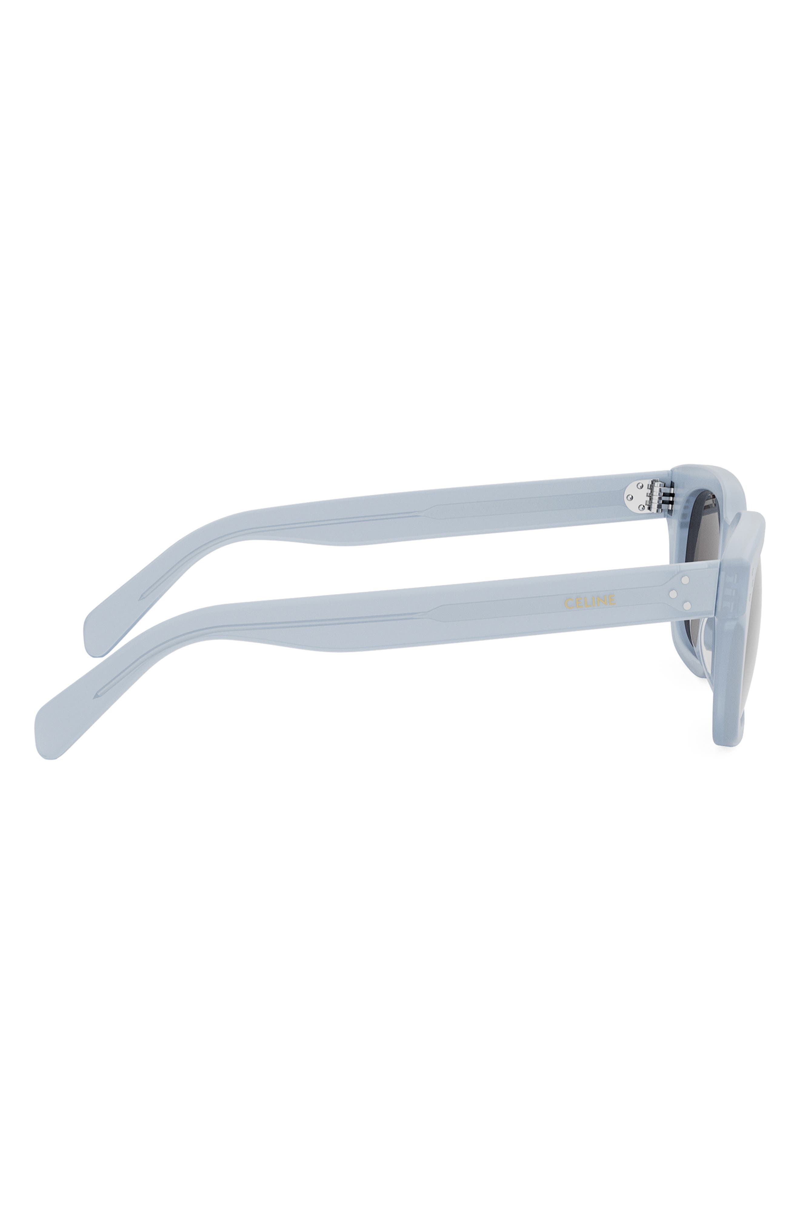 CELINE Bold 3 Dots 50mm Square Sunglasses in Grey/Other /Smoke at Nordstrom - 4