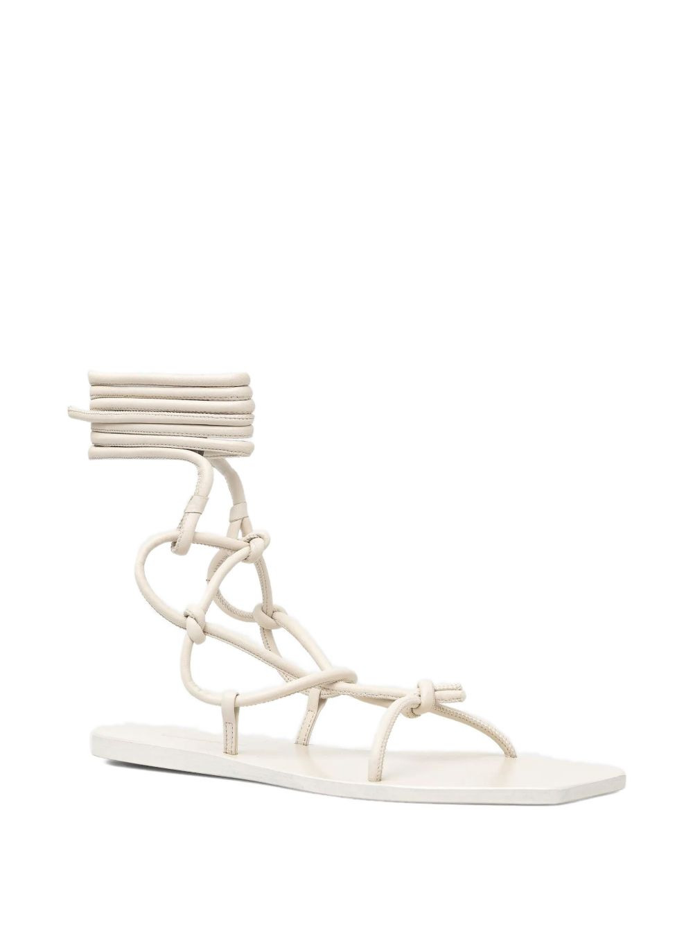 Penta knotted leather lace-up sandals - 2