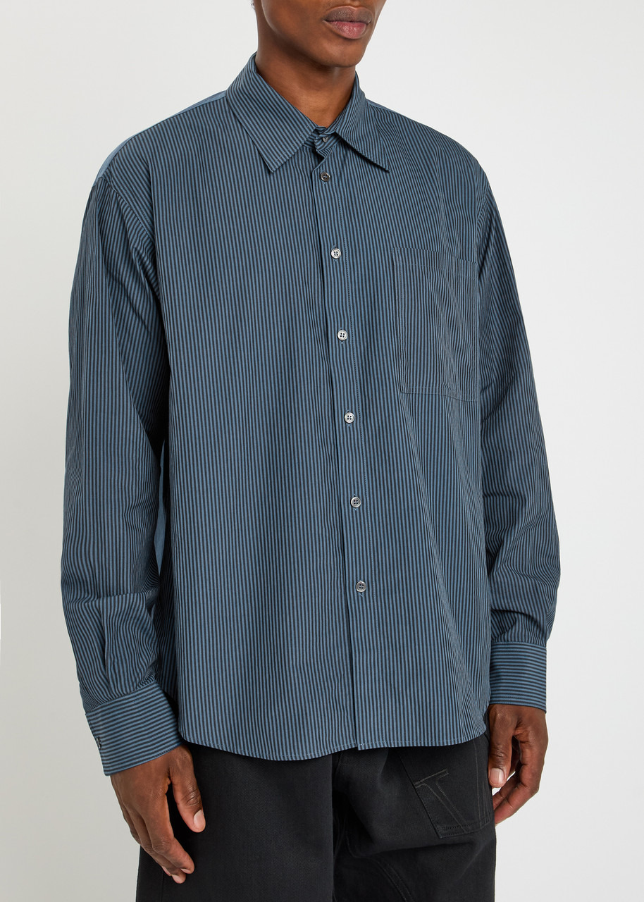 JW Anderson Patchwork Striped Cotton-poplin Shirt - 2