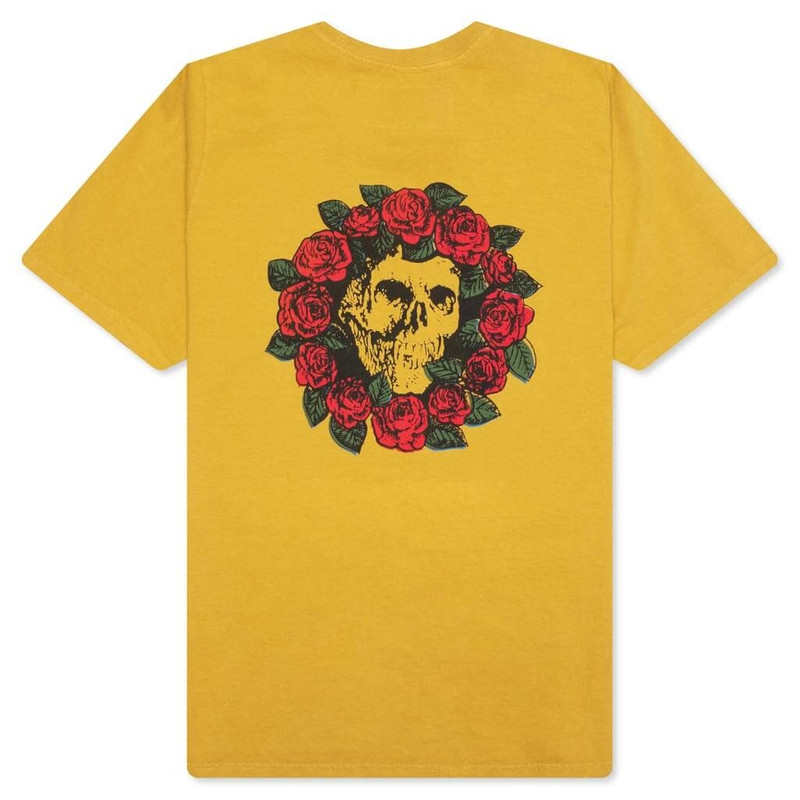 One Of These Days WREATH OF ROSES TEE - MUSTARD outlook