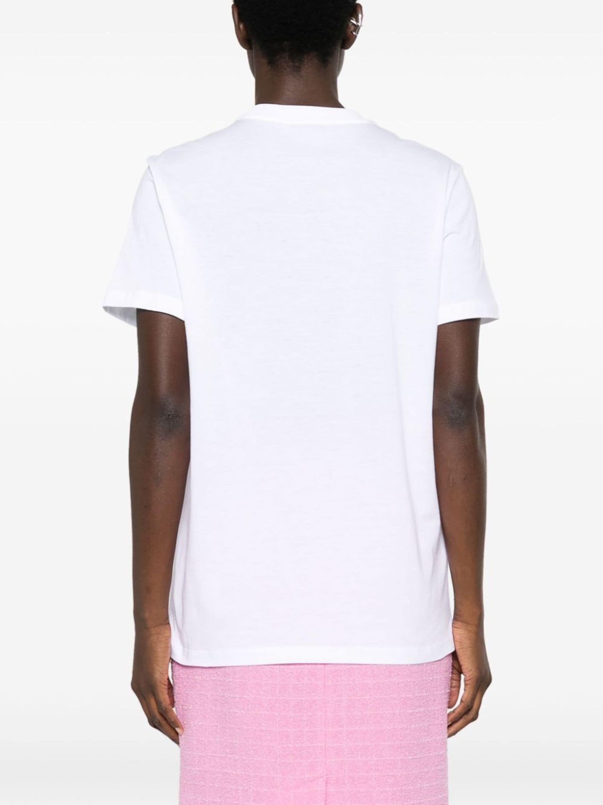 Tシャツ・カットソー DI.LA3 PARI' SS25 Asymmetric T-shirt (T03 AVORIO) Di.La3 Pari' Asymmetric T-Shirt - White - Women | T03AVORIO