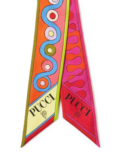 PUCCI Iride Leocorno-print silk scarf outlook