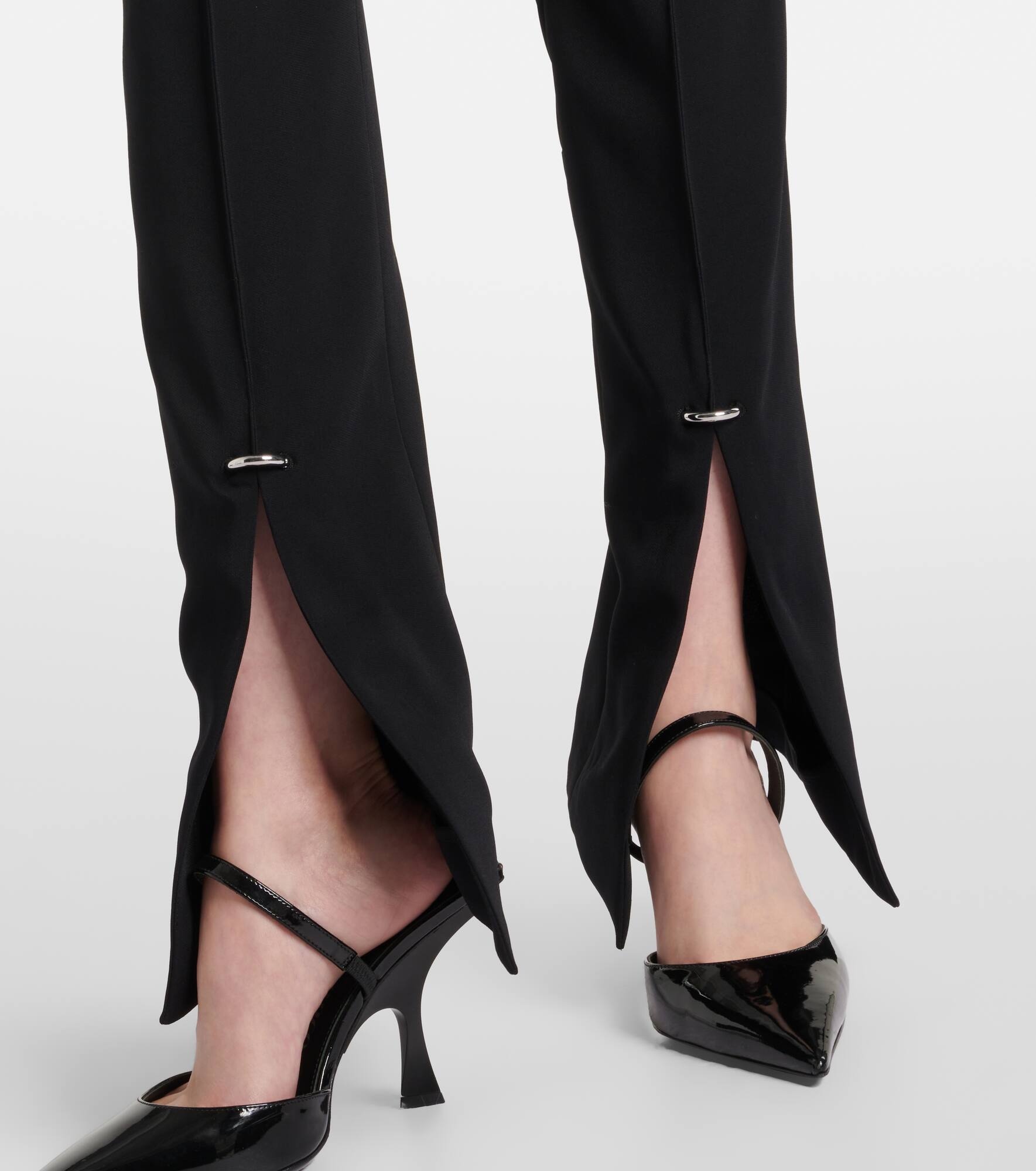 Pierced high-rise flared pants - 5