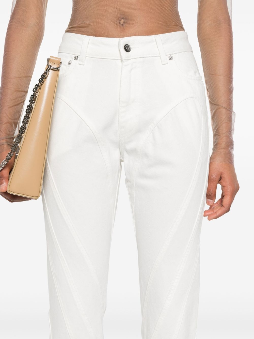 seam-detail straight-leg jeans - 5