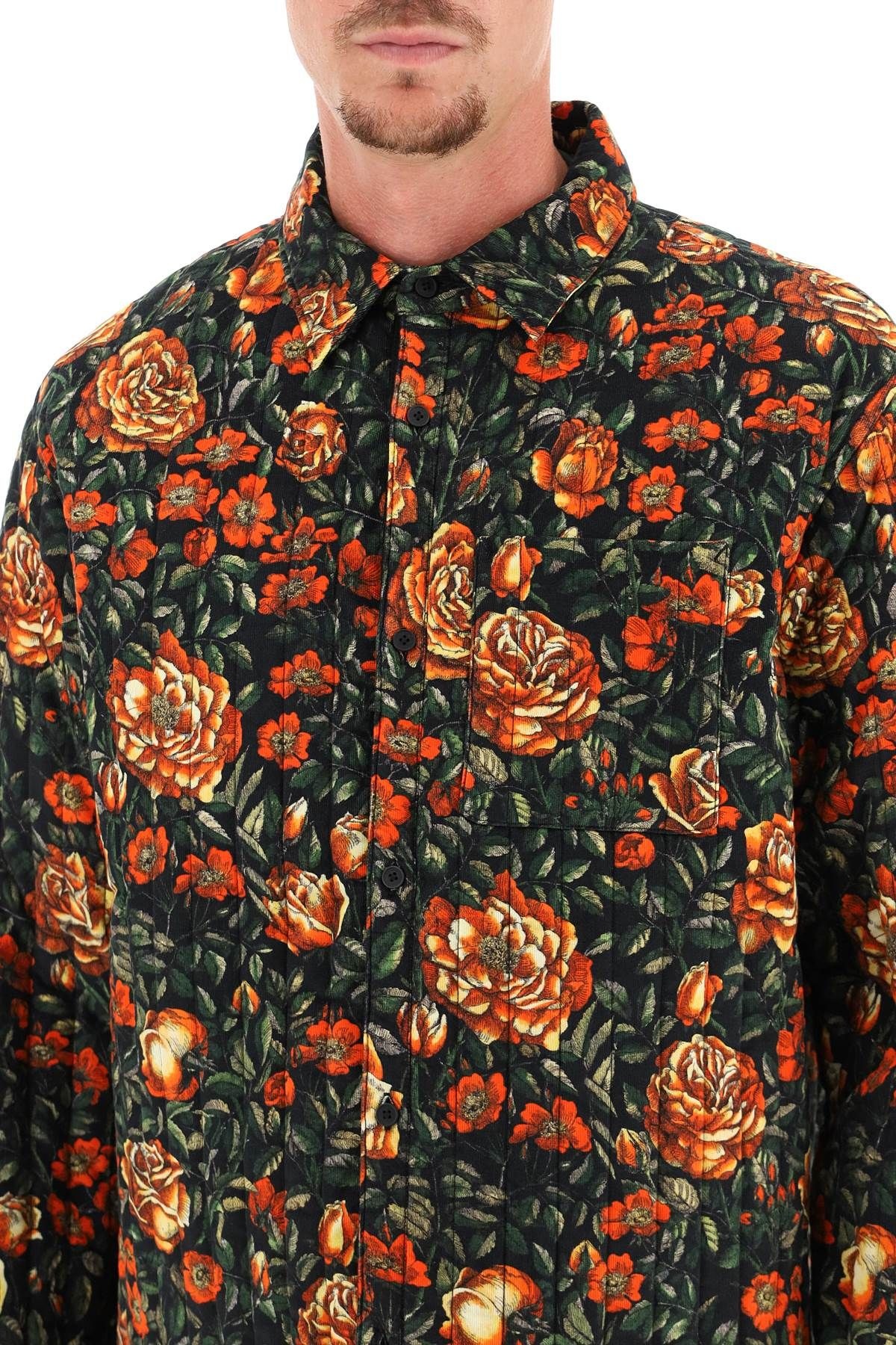 FLORAL VELVET SHIRT - 5