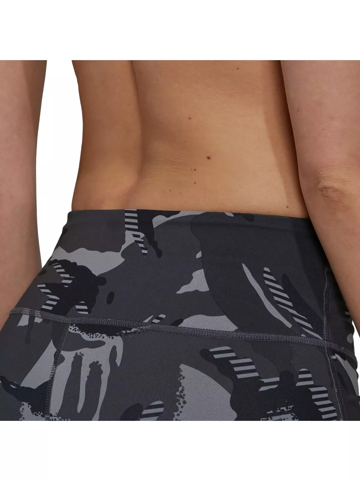 Women's Grey/Black 4-Inch Camo Short Leggings - 5