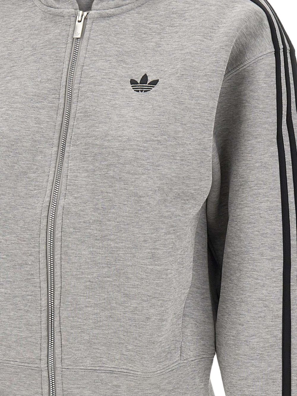 three-stripe zip-up hoodie - 4