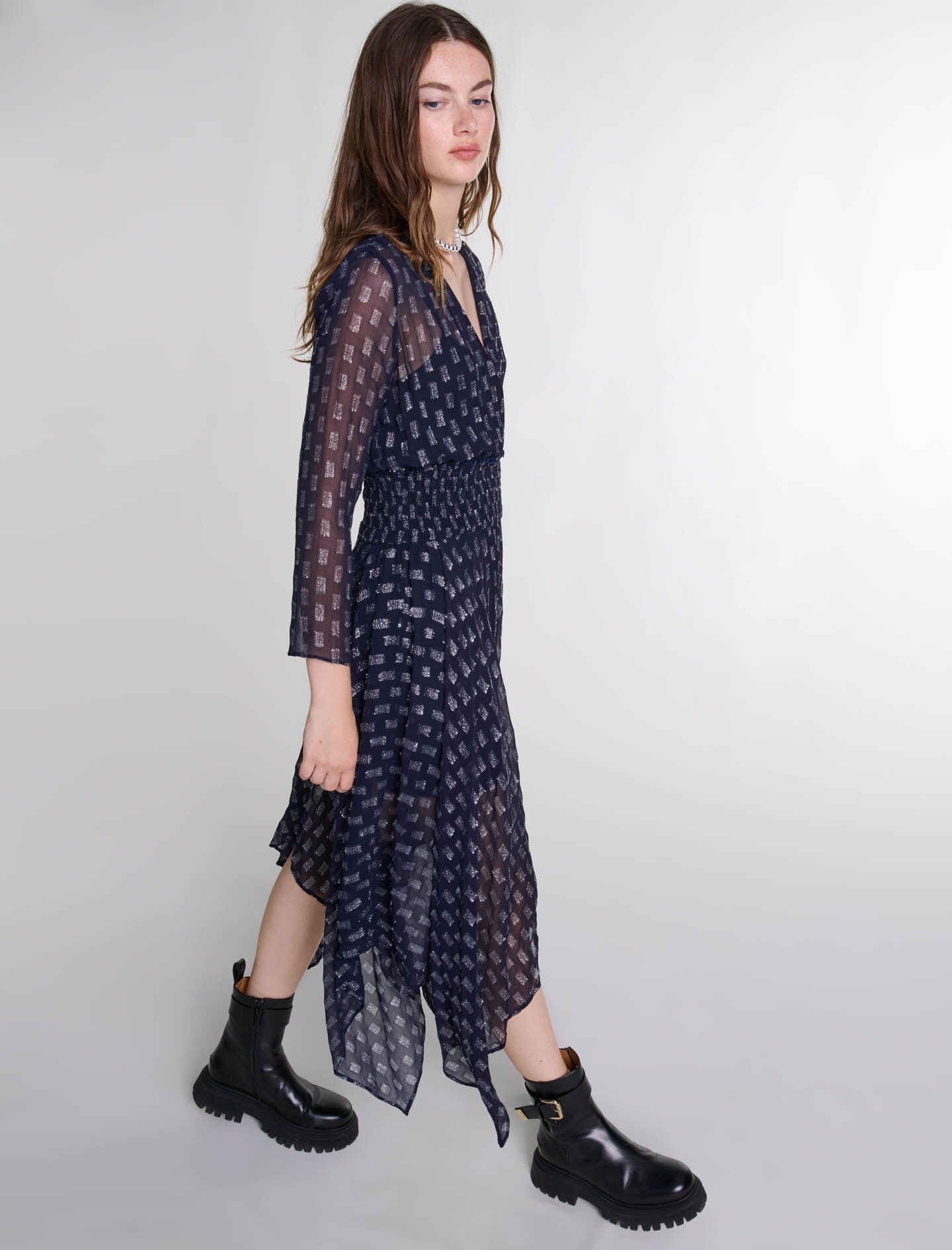 Asymmetrical floral maxi dress - 7