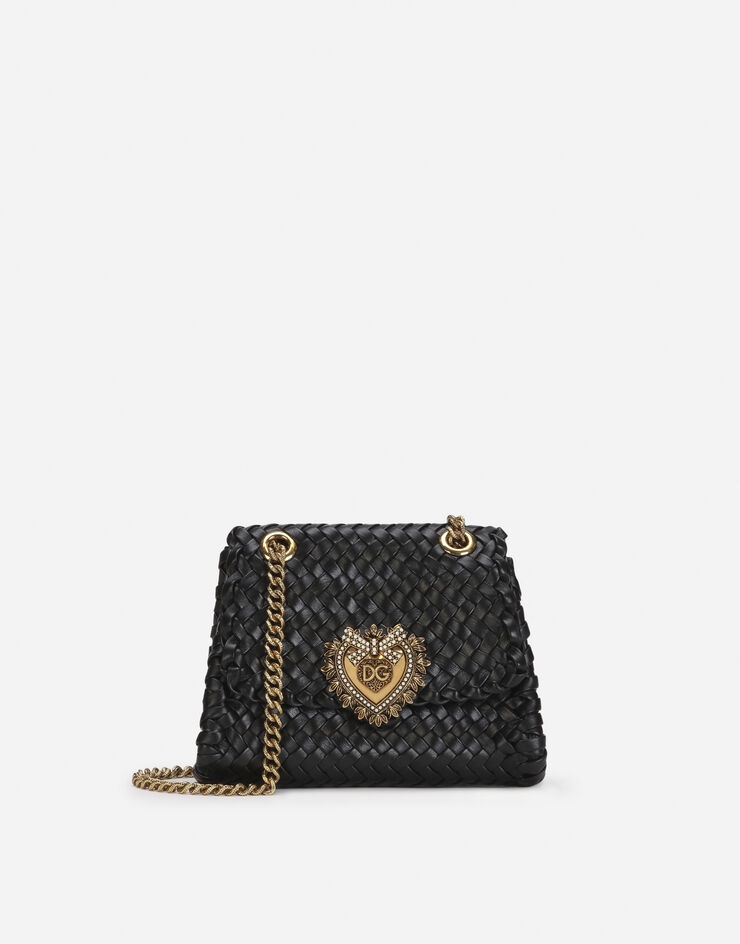 Small Devotion shoulder bag in woven nappa leather - 1