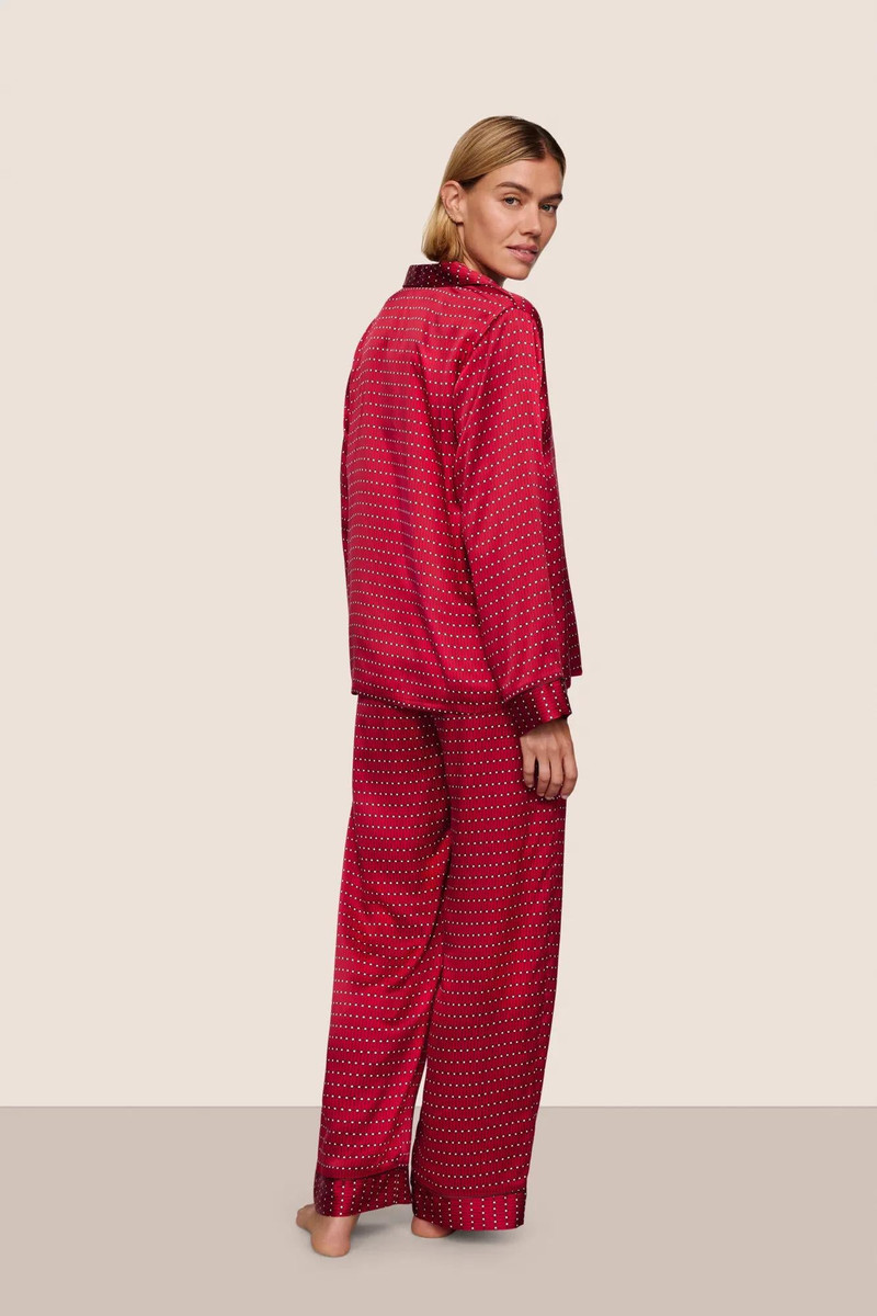 eberjey Inez Washable Silk Printed Long PJ Set outlook
