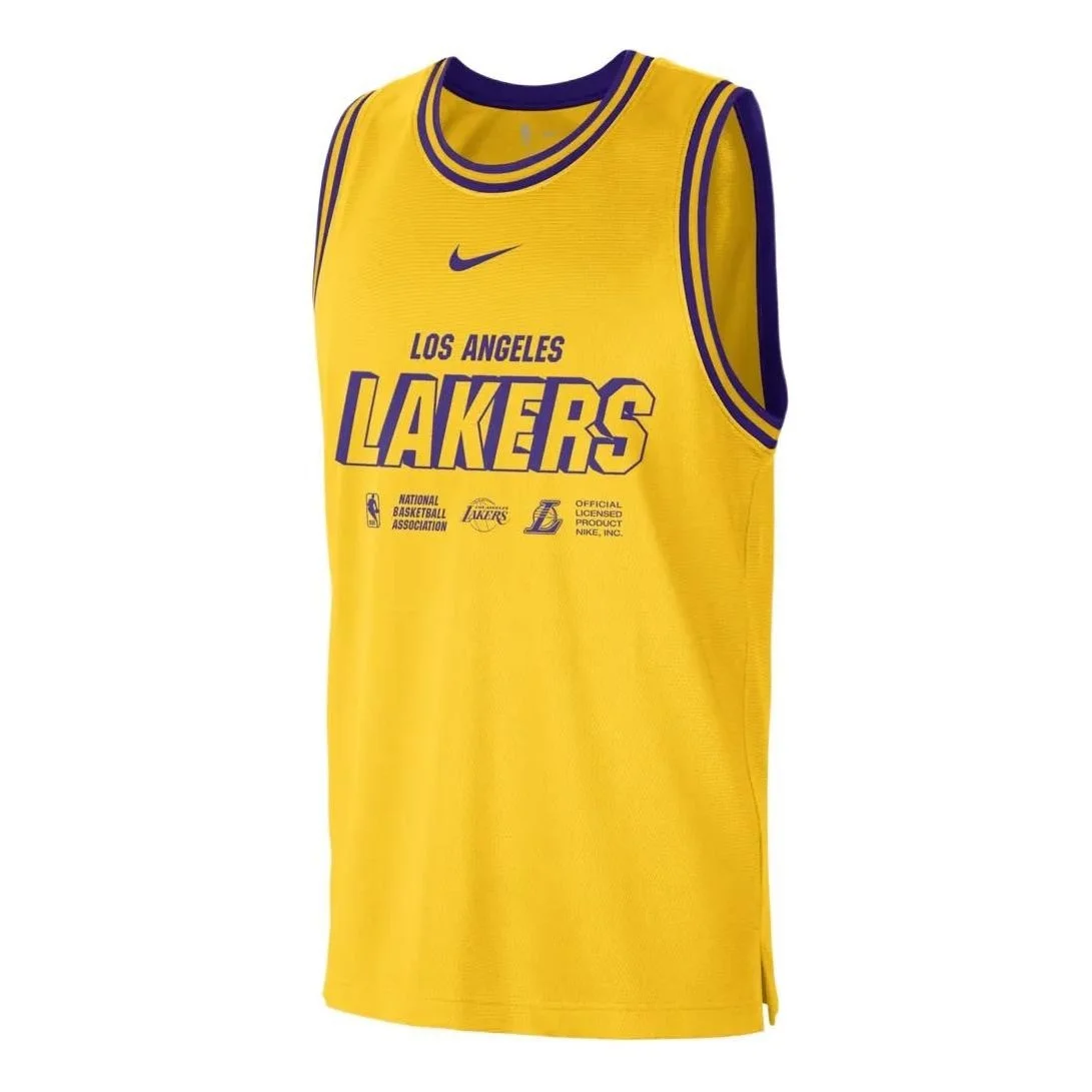 Nike x NBA LA Lakers Training Jerseys 'Yellow' DR2273-728 - 1