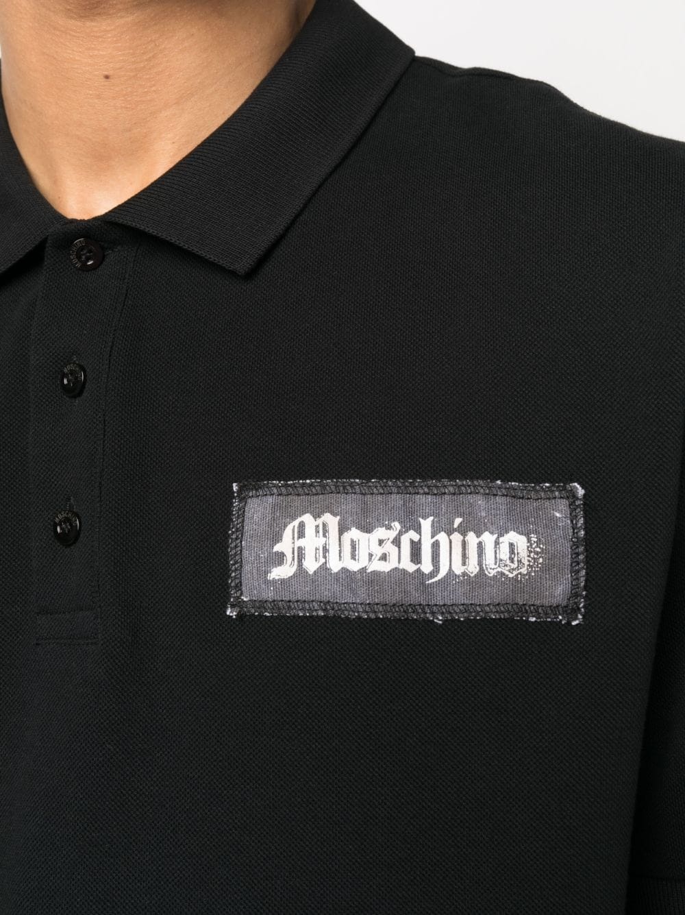 logo-patch short-sleeve cotton polo shirt - 5