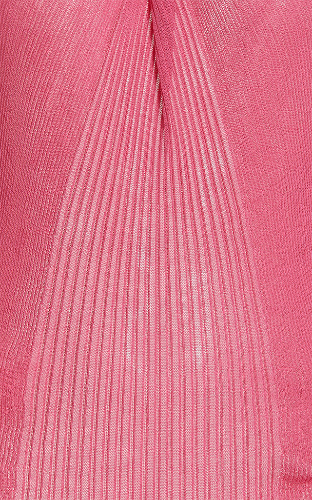 Twisted Ribbed Cotton-Blend Tank Top pink - 5