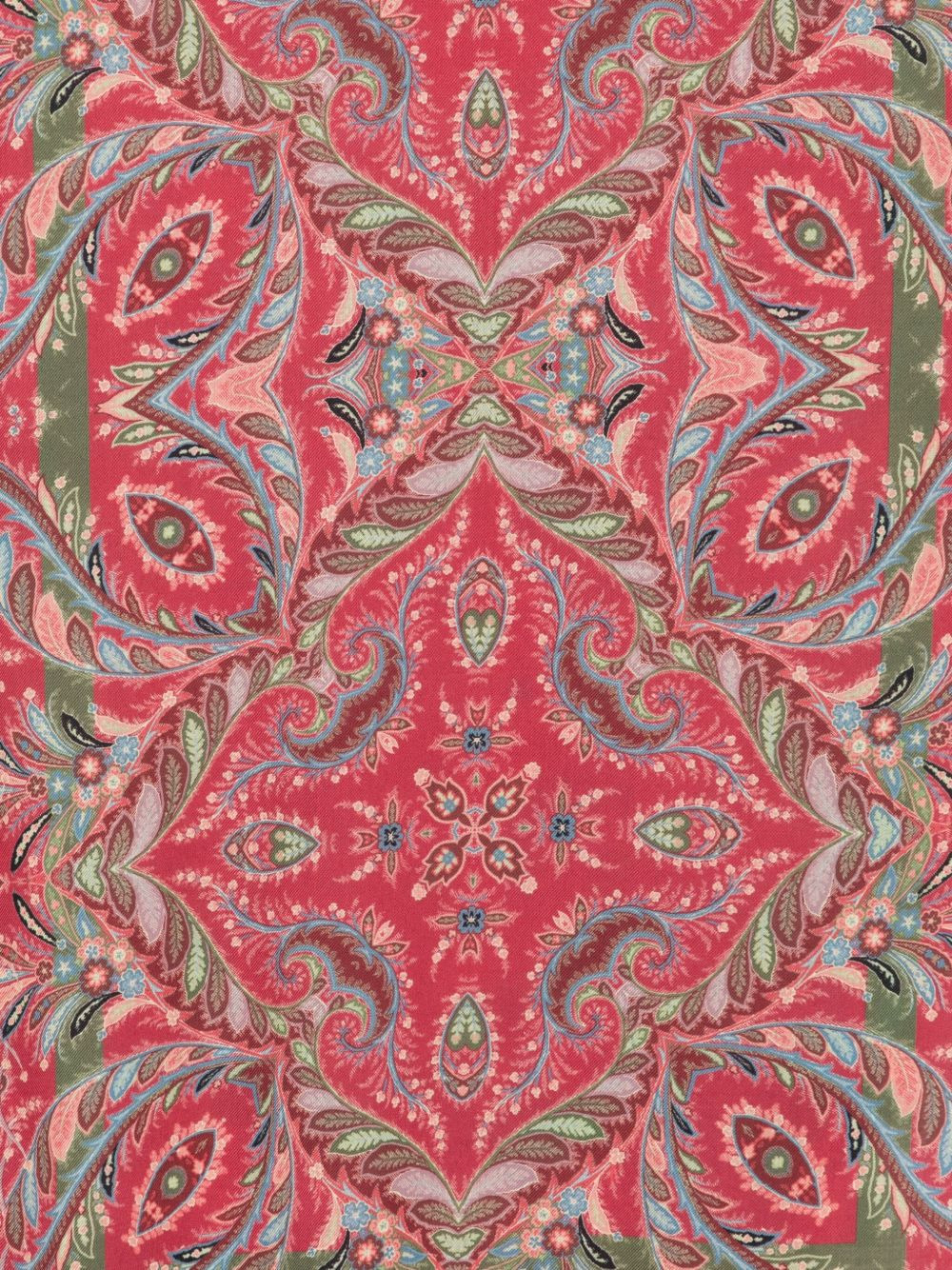 paisley-pattern wool scarf - 2