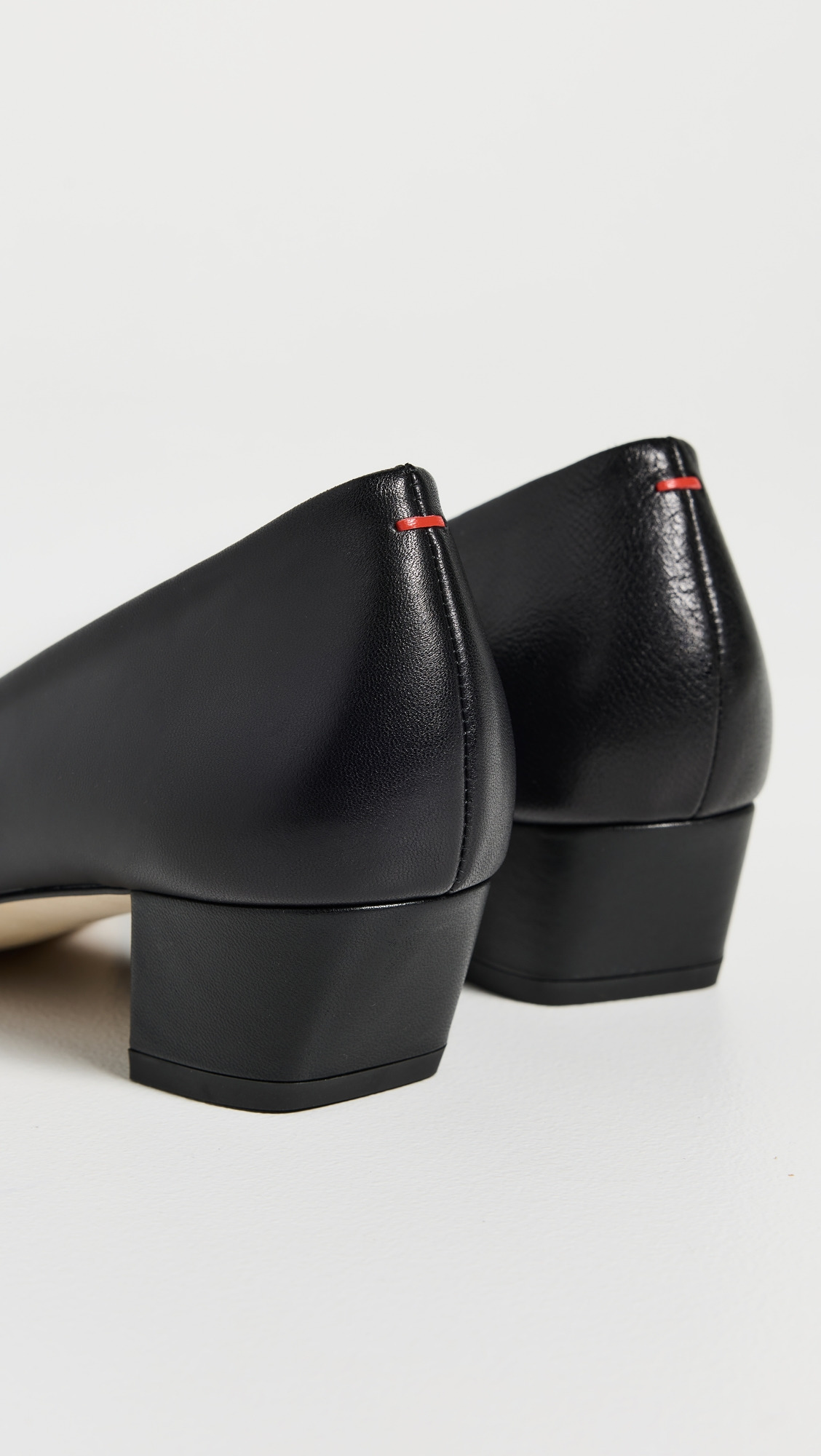 Helia Nappa Leather Black Heels - 3