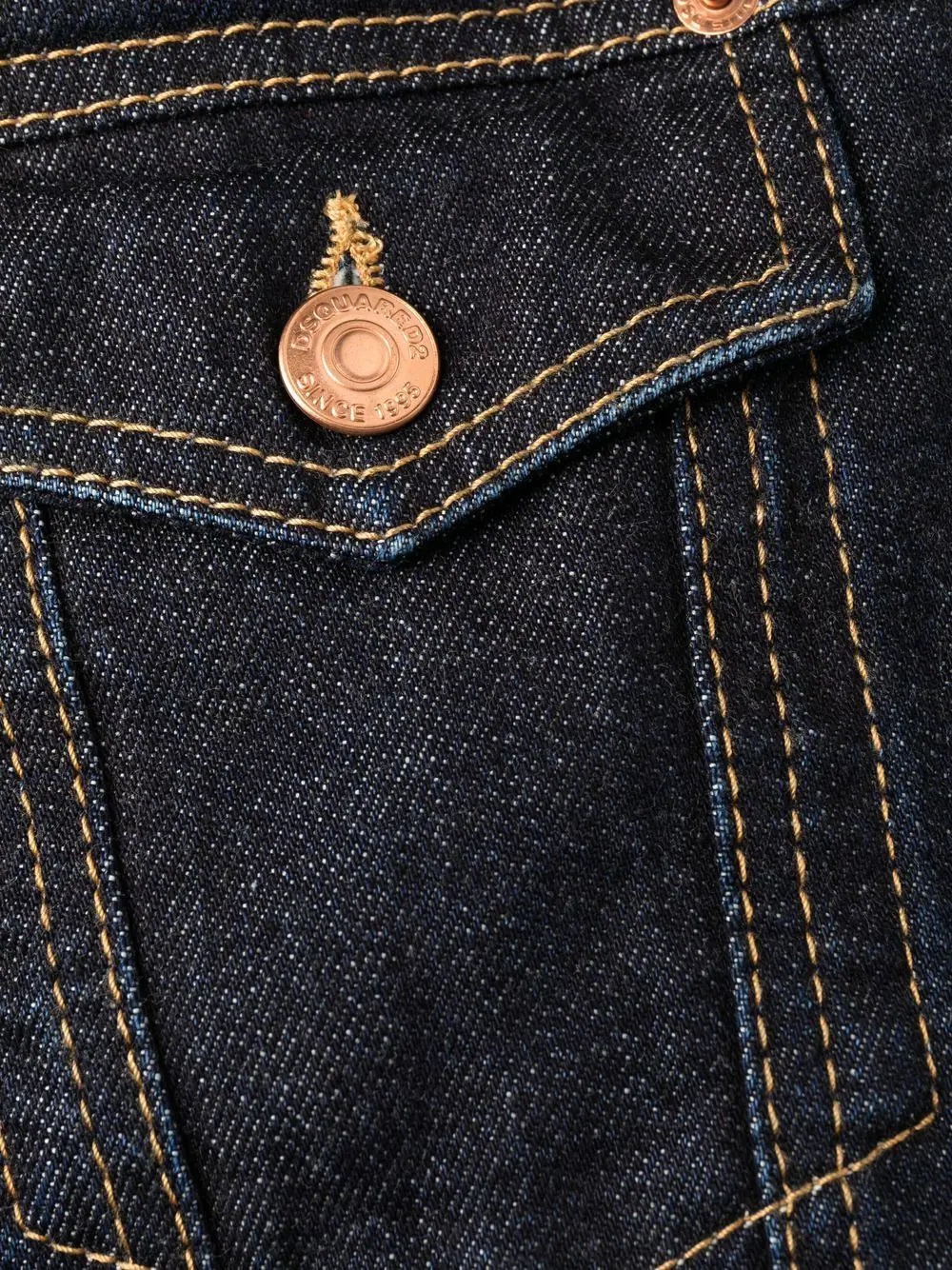 contrast-stitch denim jacket - 6