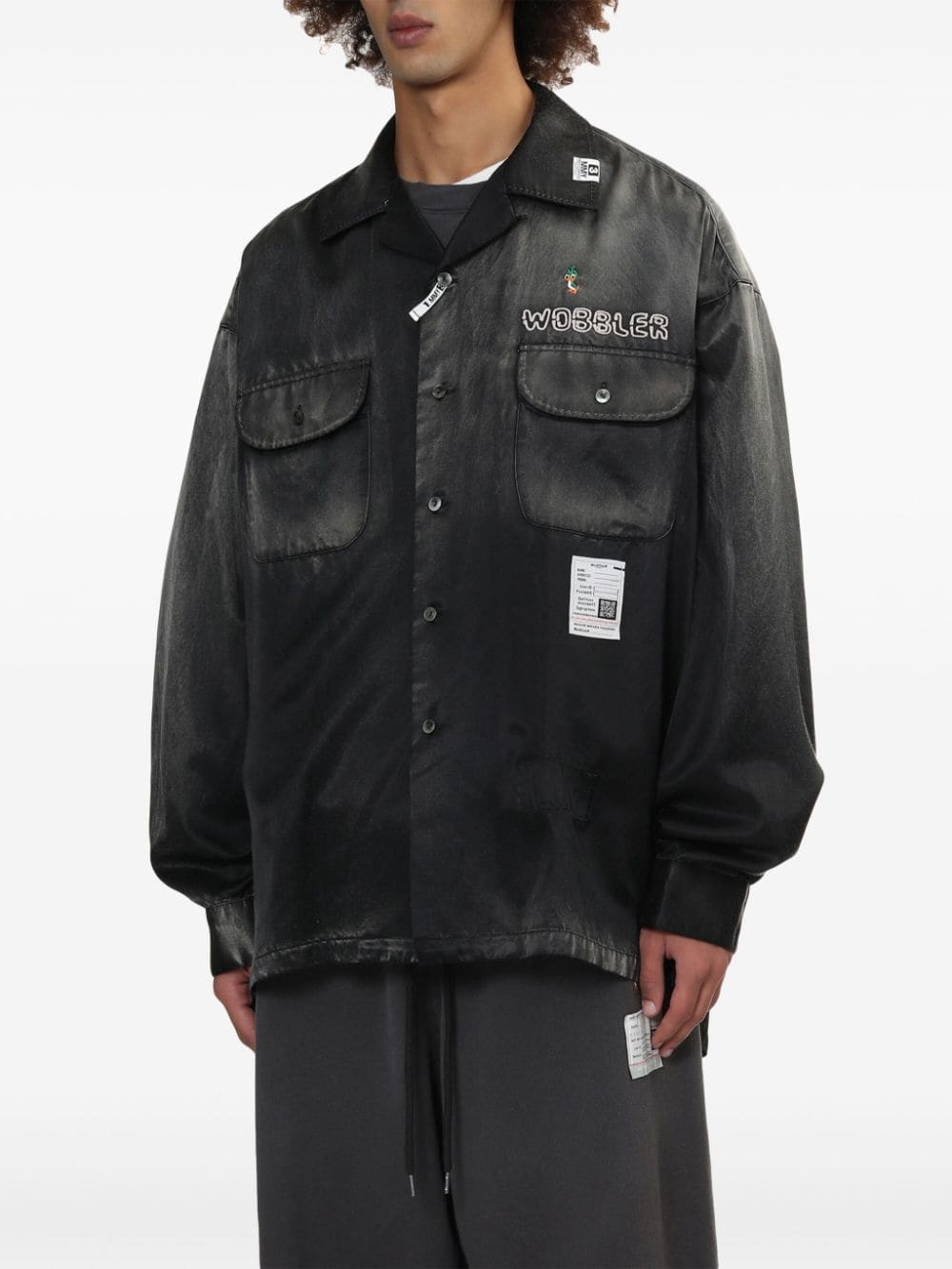 logo-patch shirt - 3