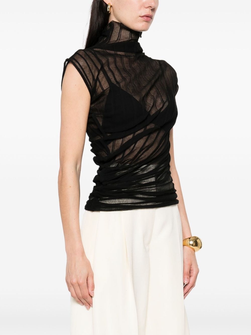 rib lightweight knit top - 3
