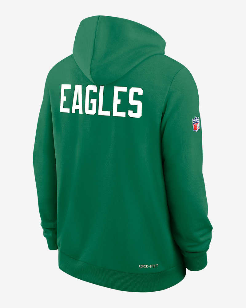 Nike Philadelphia Eagles Alt Offensive Set Play Sideline Men's Nike Dri-FIT NFL Pullover Hoodie outlook