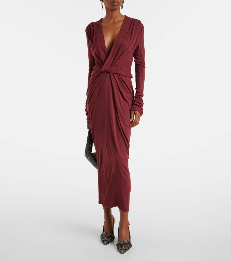 entire studios Gathered cotton-blend jersey maxi dress outlook