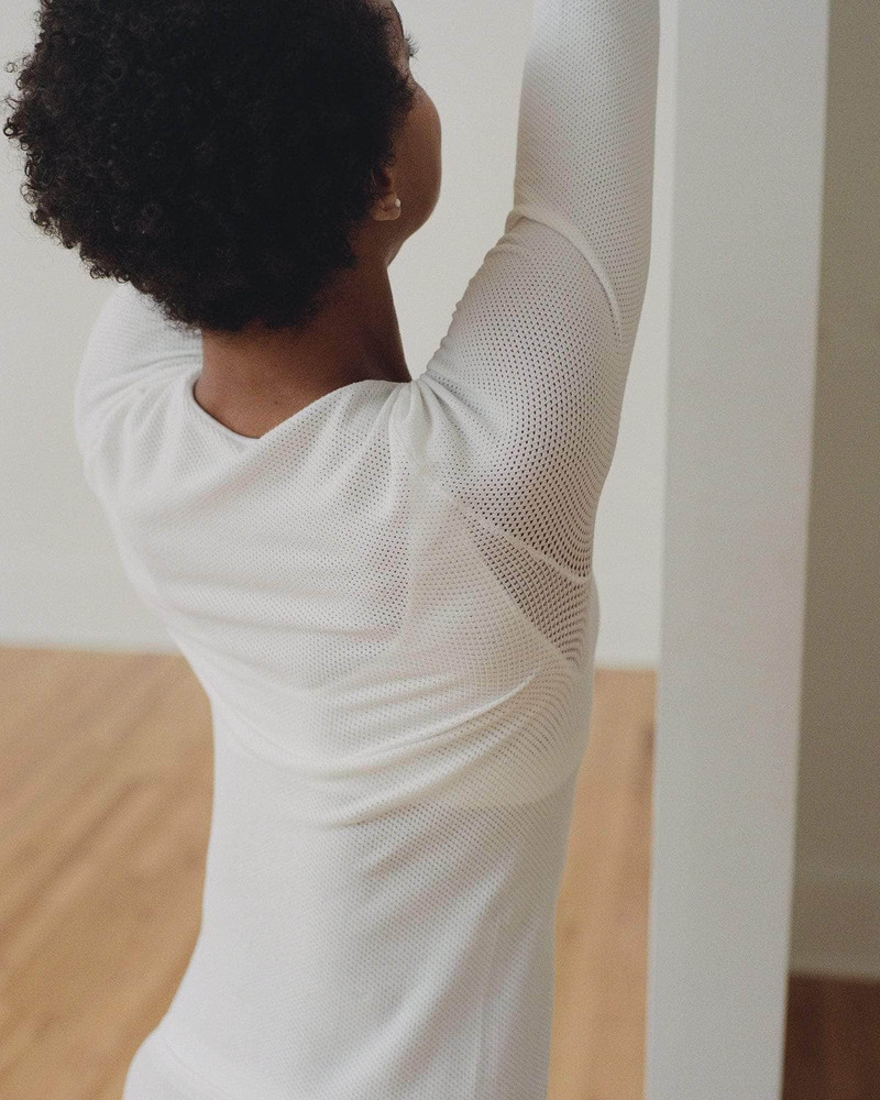 Odea Longsleeve Tee - Organic Cotton Mesh 3