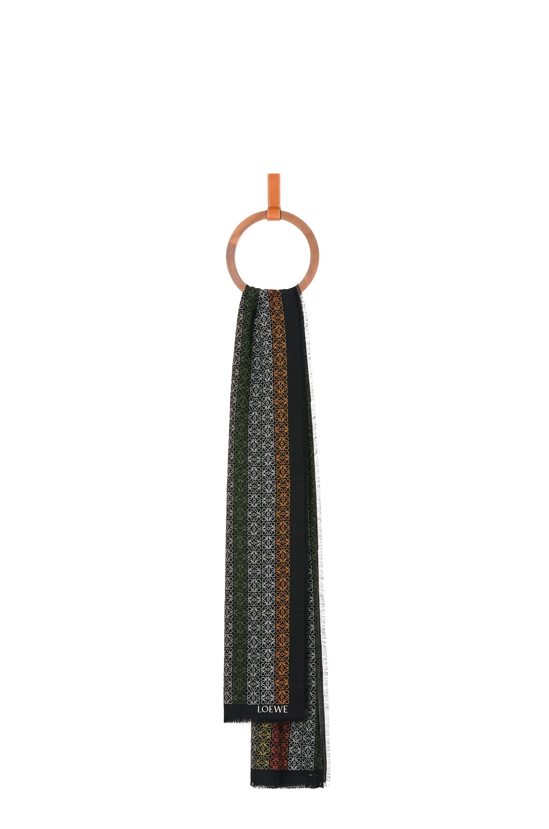 Anagram in lines scarf in wool, silk and cashmere - 2