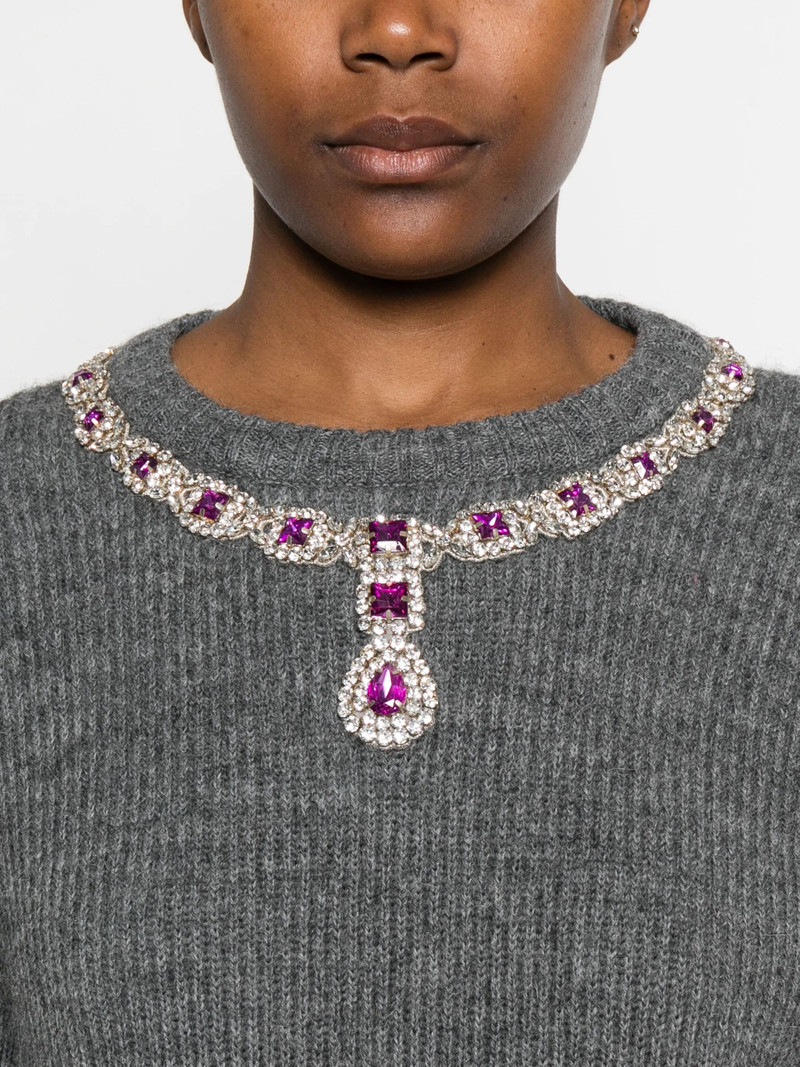 Moschino Moschino Jewel-embellished Ribbed Sweater outlook
