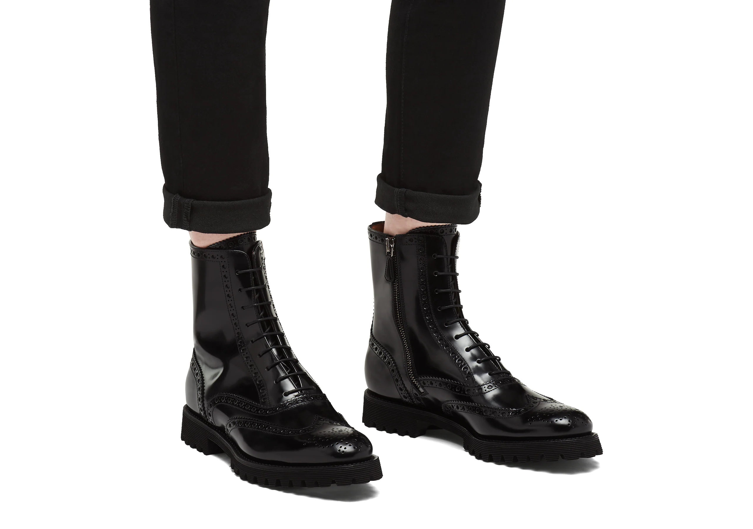 Cammy
Polished Binder Lace Up Boot Brogue Black - 5
