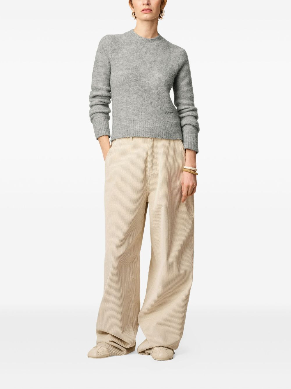 cotton wide-leg trousers - 2