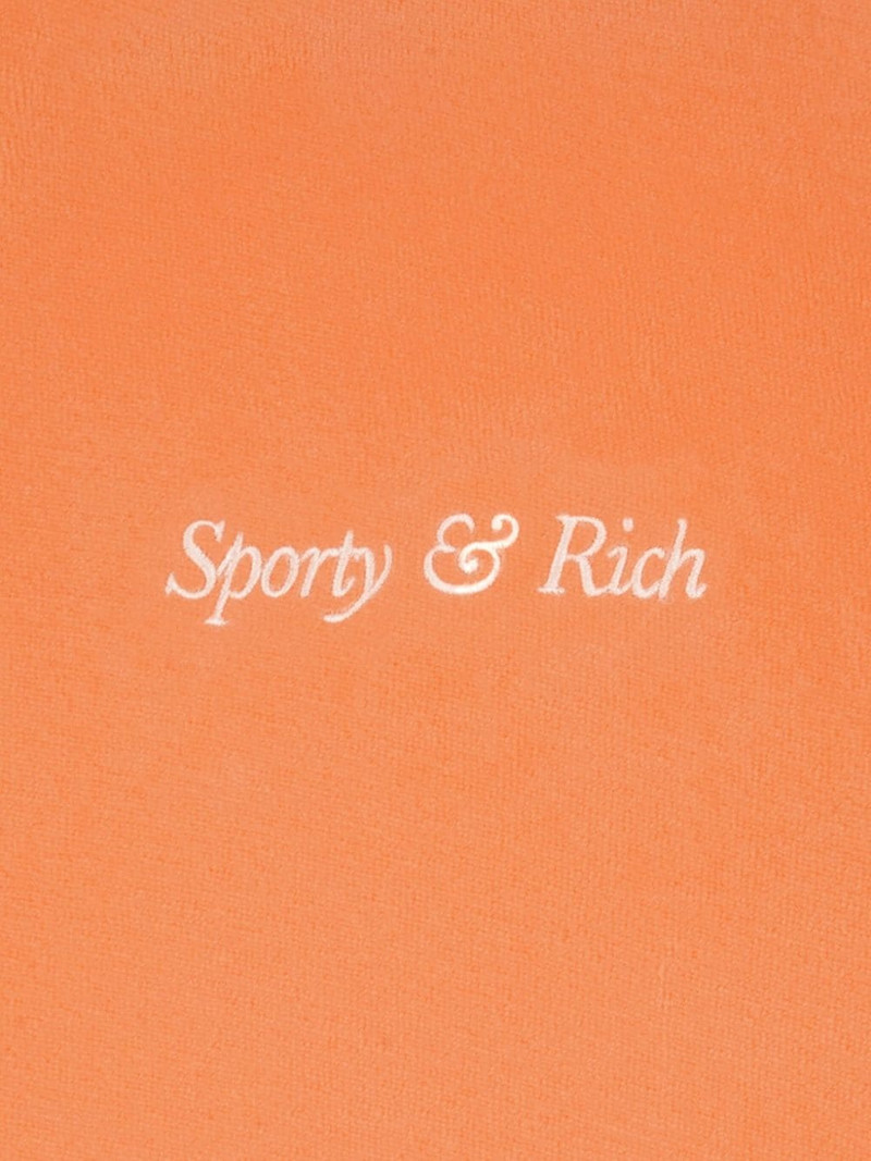 Sporty & Rich Italic-logo zip-up hoodie outlook