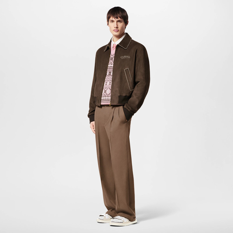 Louis Vuitton Embroidered Suede Calfskin Bomber outlook