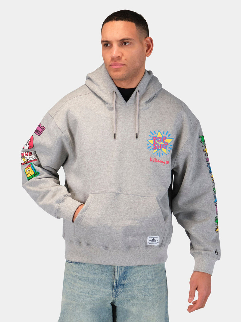 KEITH HARING X ALPHA POP SHOP GRAPHIC HOODIE 3