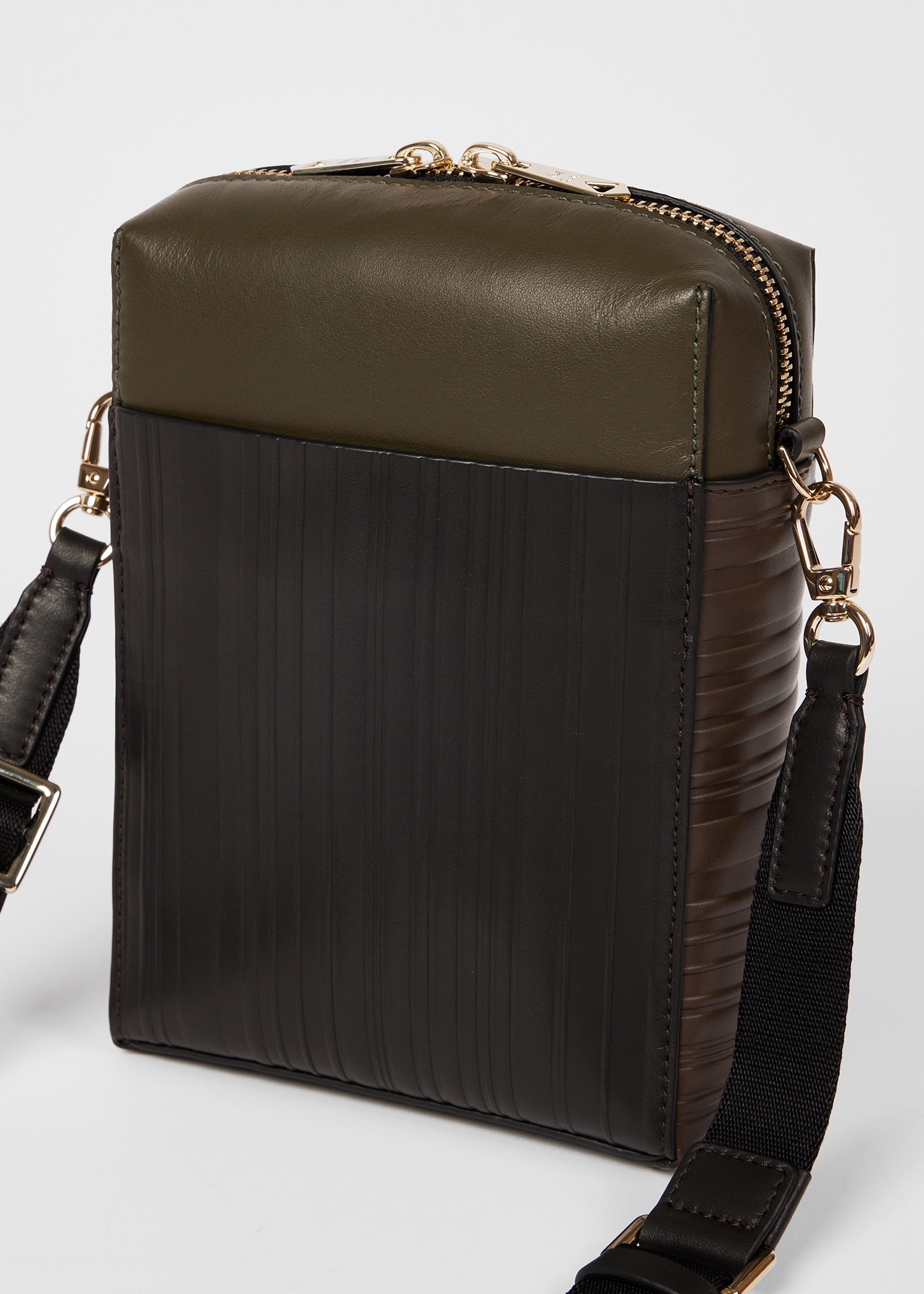 Khaki 'Shadow Stripe' Flight Bag - 5