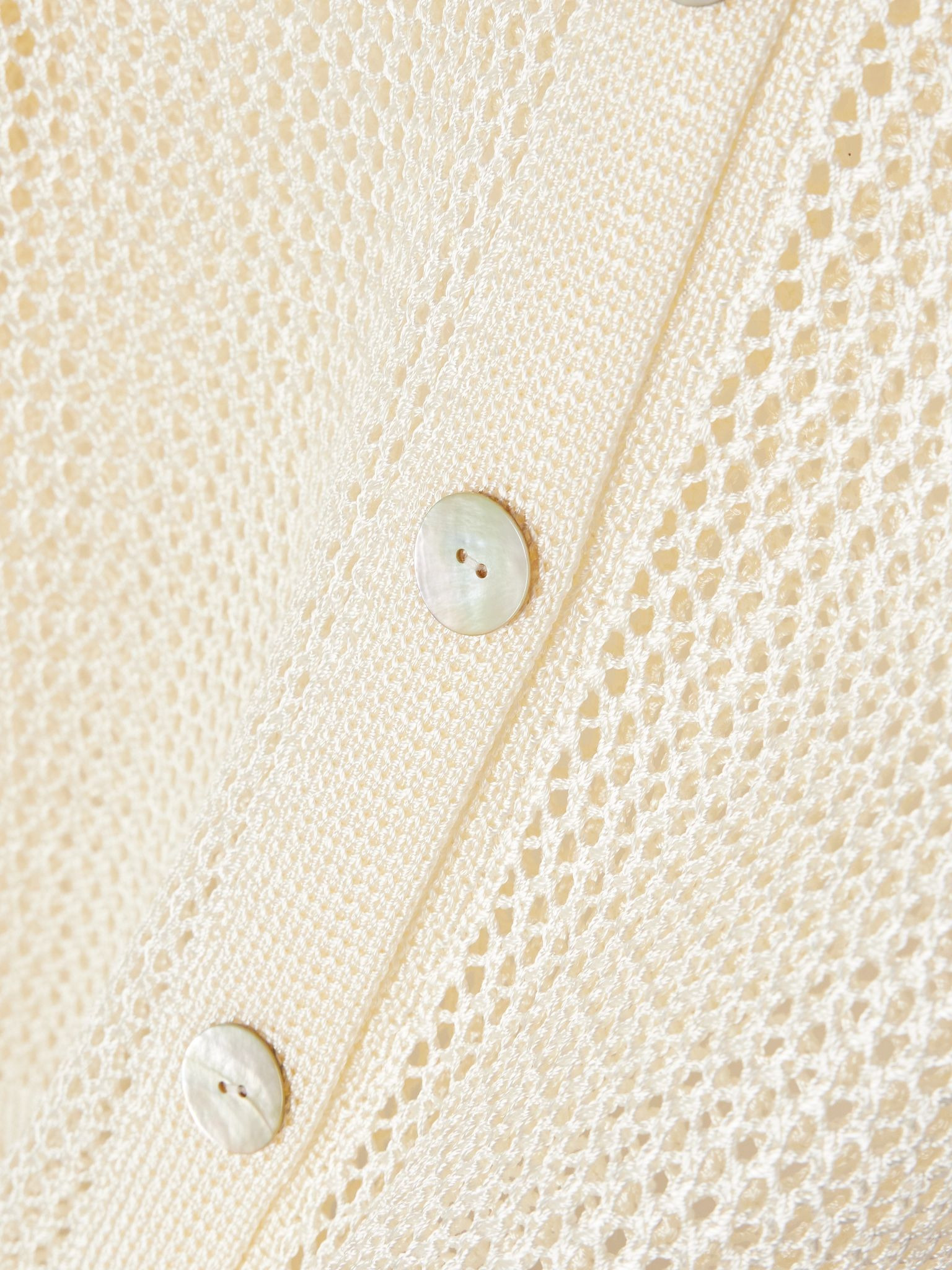 Crocheted cardigan Beige - 5